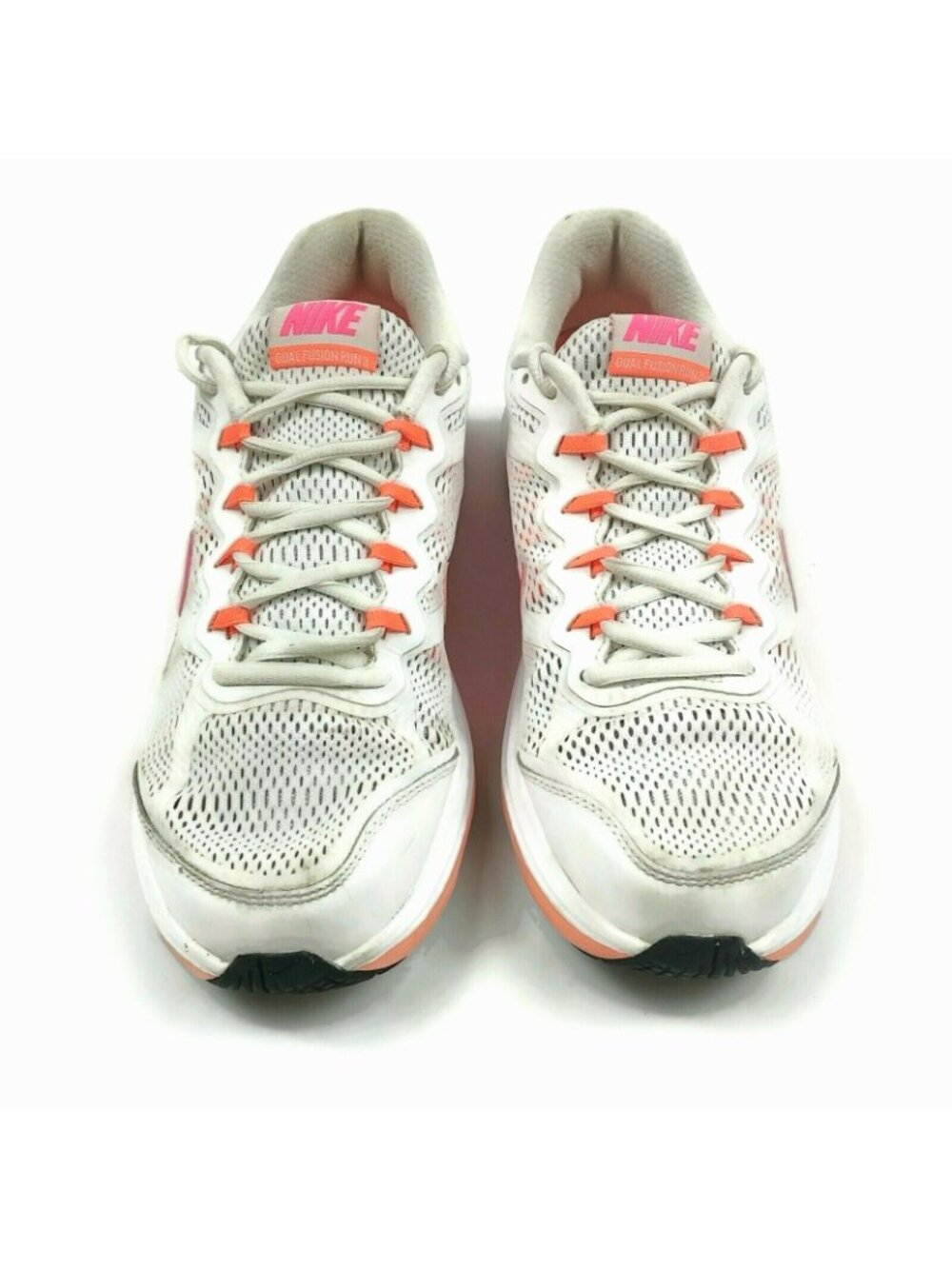 Nike Dual Fusion Run 3 Womens Sneaker Running Shoes Size 9 White Pink 653594-100 - Picture 2 of 6